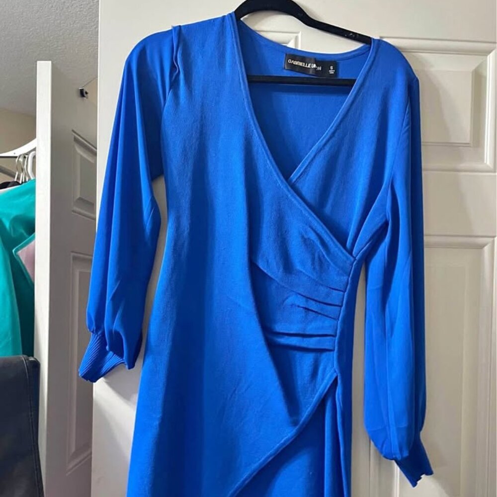 Bright Royal Blue Wrap Dress